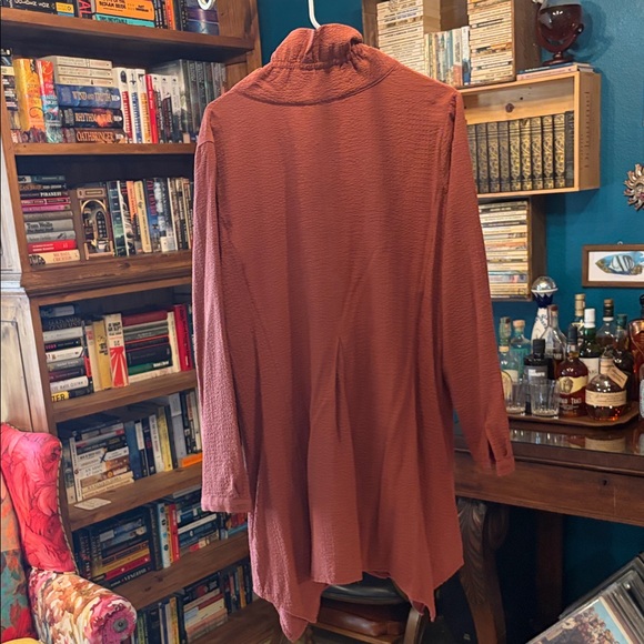 Soft Surroundings Rust Buttoned Top - Picture 3 of 9